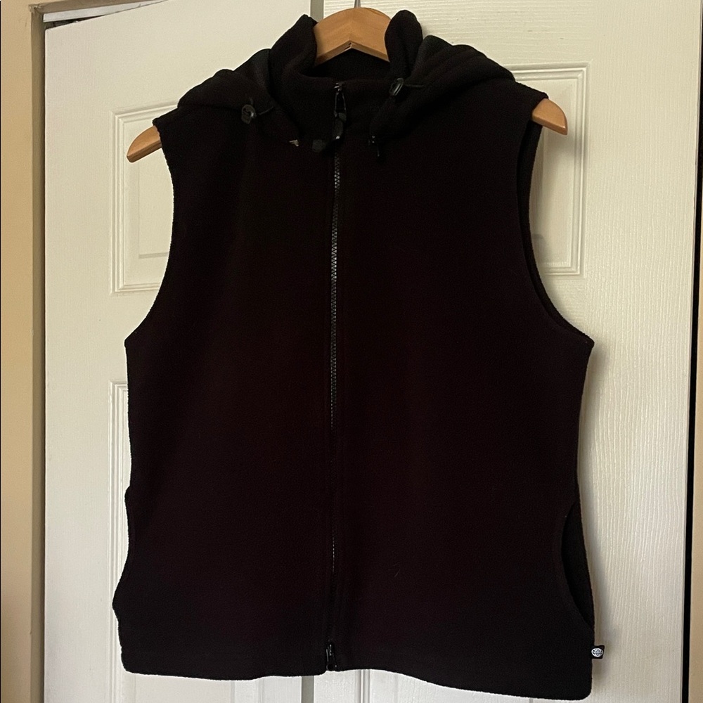 Express Black Fleece Vest